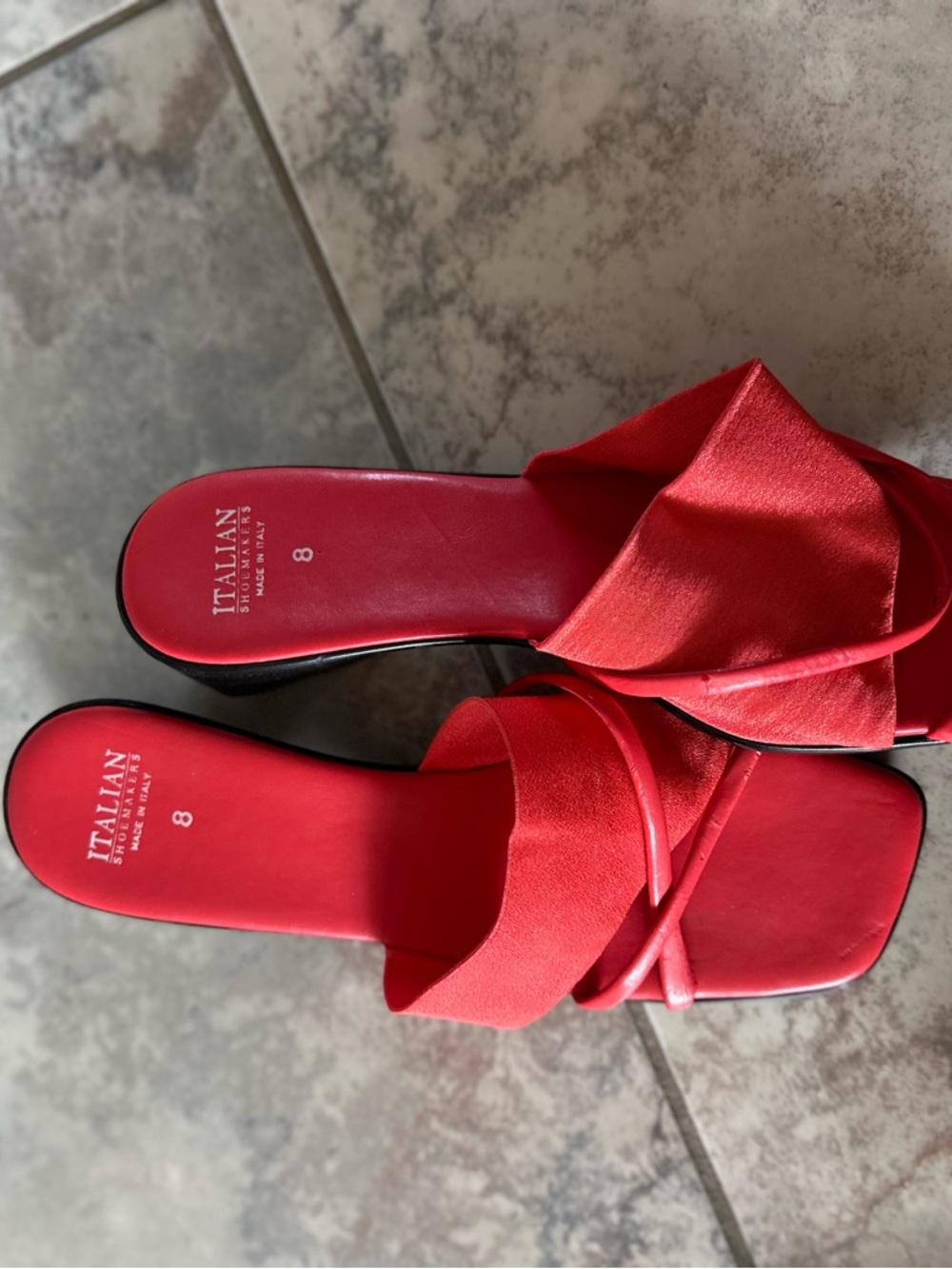 Italian Shoemakers Orange Slide Mules